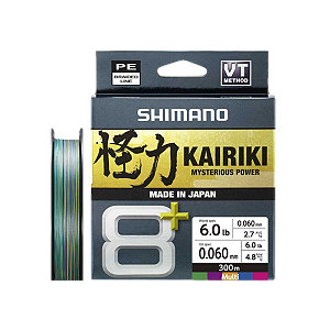 Linha Shimano Kairiki 8+ Mysterious - 300m - Multi Color