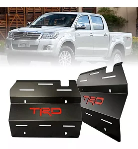 Protetor de Cárter Toyota Hilux TRD (2005–2015) – Aço Carbono | Preto/Vermelho