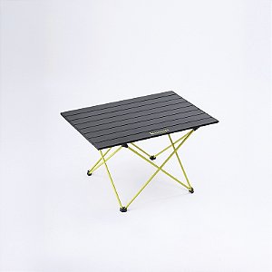 Mesa Camping Dobravél 46 x 68 cm Ultraleve Preto e Verde Limão
