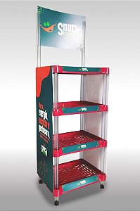 Estante Organizadora Modular com 4  Bandejas Reforçada - Perfurada e com lateral