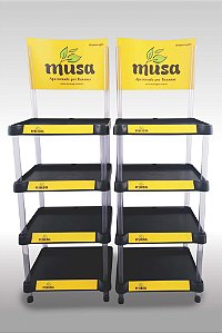 Estante Organizadora Modular com 4  Bandejas Reforçada - Lisa e sem lateral