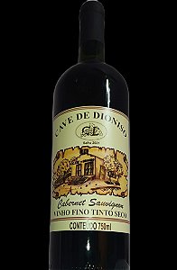 Vinho Fino Tinto Seco Cabernet Sauvignon Cave de Dioniso