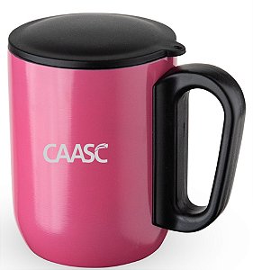 Caneca Inox Parede Dupla - Rosa