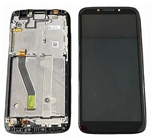 FRONTAL TELA DISPLAY MOTOROLA MOTO E5 PLAY (XT1920) COM ARO ORIGINAL NACIONAL