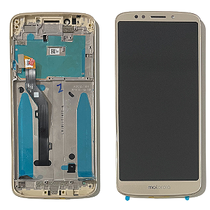 Frontal Tela Display Moto G6 Play Xt1922 Com Aro Original