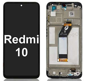 Frontal Tela Display Xiaomi Redmi 10 4G Com Aro 1 Linha