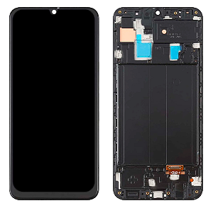 FRONTAL TELA DISPLAY SAMSUNG A30 COM ARO 1 LINHA OLED