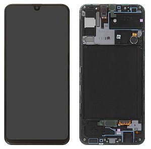 FRONTAL TELA DISPLAY SAMSUNG A50 / A30 COM ARO 1 LINHA OLED VIVID