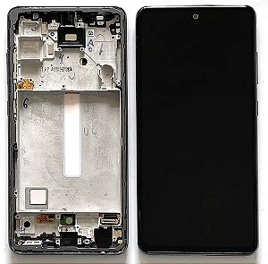 FRONTAL COMPLETA TELA TOUCH DISPLAY LCD SAMSUNG SÓ A52 BG COM ARO 1 LINHA OLED
