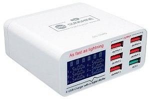 CARREGADOR 6 PORTAS USB SUNSHINE SS304Q
