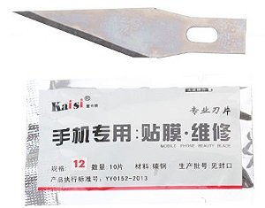 LAMINAS DE ALTA PRECISÃO MODELO 12 KAISI KIT COM 10 UNID