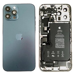 CARCAÇA COMPLETA IPHONE 12 PRO MAX ORIGINAL RETIRADA SEMINOVA COM PEQUENOS DETALHES