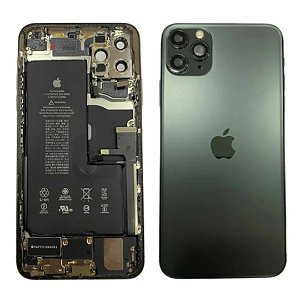 CARCAÇA COMPLETA IPHONE 11 PRO MAX ORIGINAL RETIRADA SEMINOVA COM PEQUENOS DETALHES