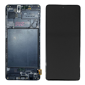FRONTAL TELA DISPLAY SAMSUNG A71 (A715) COM ARO ORIGINAL NACIONAL