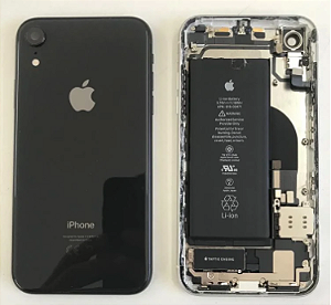 CARCAÇA IPHONE XR C/ FLEX / TECLAS / GAVETA E COLA DE BATERIA 1 LINHA