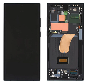 FRONTAL TELA DISPLAY SAMSUNG S23 ULTRA (S918) OLED COM ARO DIAMONDS