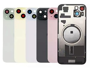 TAMPA TRASEIRA APPLE IPHONE 15 PLUS COM LENTE ARO E ANEL MAGNETICO