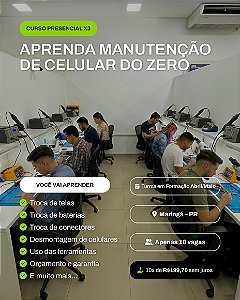 RESERVA DE VAGA - Curso Presencial X3 (Valor total R$1.997)