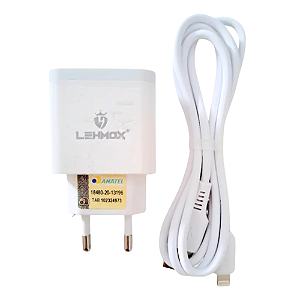 Carregador Usb 3.1A 12W C/ Cabo Lightning LE-519 Lehmox