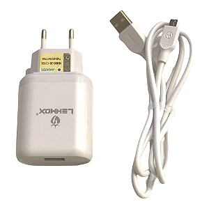 Carregador Usb 3.1A 12W C/ Cabo Micro Usb LE-521 Lehmox