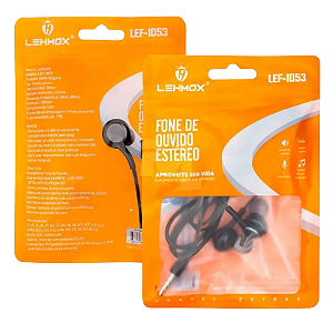 Fone de Ouvido Intra Auricular Com Microfone LEF-1053 Lehmox