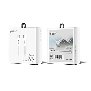 Cabo Nylon Tipo C Para Tipo C 60W 1M CB-485C Hrebos
