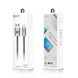 Cabo Premium Nylon Usb Para iPhone 18W 1M CB-267I Hrebos