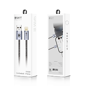 Cabo Premium Nylon Usb Para iPhone 18W 2M CB-268I Hrebos