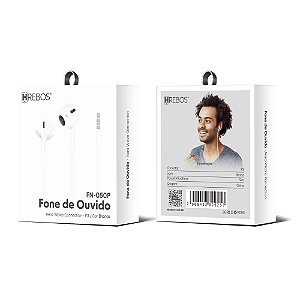 Fone de Ouvido com Microfone FN-050P Hrebos