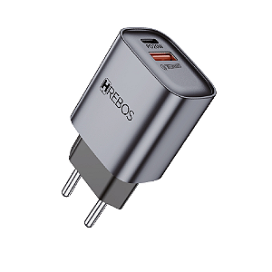 Fonte Carregador Turbo 1 Usb + 1 Tipo C 20W CRG-232 Hrebos