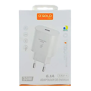 Fonte Carregador Tipo C 30w 6.1A Turbo CA37-4 Agold