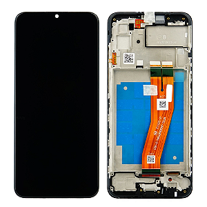 Frontal Tela Display Samsung A03 A035 Com Aro Original