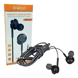 Fone de Ouvido Intra Auricular Com Microfone FN-A31 Agold