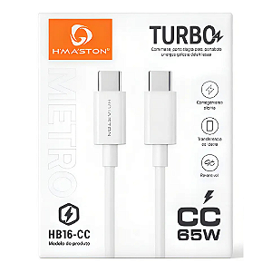 Cabo Turbo Tipo C Para Tipo C 1M 65W HB16-CC Hmaston