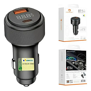 Fonte Carregador Veicular Turbo Usb + Tipo C 87.5W L16-4 Hmaston