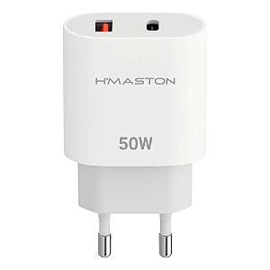 Fonte Carregador Rápido 1 Usb + 1 Tipo C 50W LR28-4 Hmaston