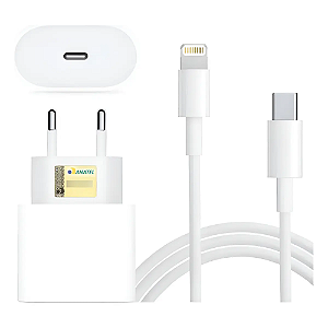 Carregador Usb C 25W C/ Cabo Tipo C Lightning LE-357-3 Lehmox