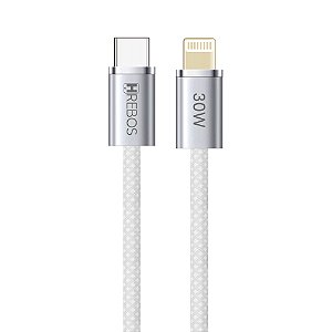 Cabo Premium Nylon Tipo C Lightning 30W 2M CB-467CI Hrebos