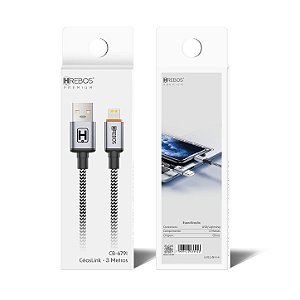 Cabo Premium Nylon USB Lightning 18W 3M CB-679I Hrebos