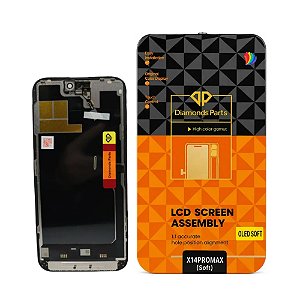 Frontal Tela Display iPhone 14 Pro Max Soft Oled Diamonds (Troca Ci)