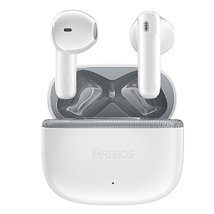 Fone de Ouvido Premium Clearpods Bluetooth Com Estojo EB-300 Hrebos