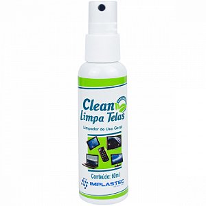 #Clean Limpa Telas 60ML com Flanela Implastec