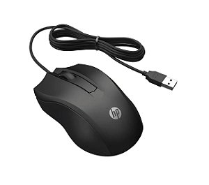 $ Mouse Com Fio Preto HP 100