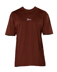 Camiseta Classic Bullet Bordada Marrom