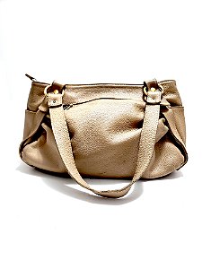 Bolsa de Couro Feminina com Alça e Fecho Interno
