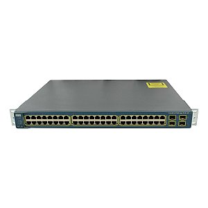 Switch CISCO C3560 48x Portas PoE + 4x SFP (WS-C3560-48PS-S) - Seminovo