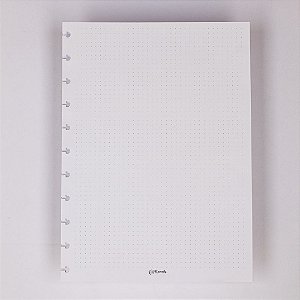 MIOLO REFIL PARA CADERNO DE DISCOS PONTILHADO-50 folhas