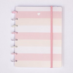 Planner Color Basic - A5 ( 8 Furos ) - Rosa listrado