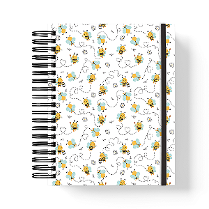 Caderno de anotações Premium - 200 pág - A5 - Abelhinhas