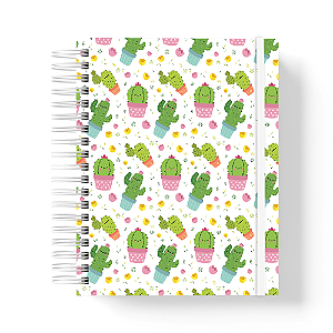 Caderno de anotações Premium - 200 pág - A5 - Cactos